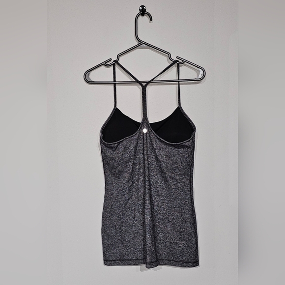 Lululemon Power Pose Tank Heathered Black Size 10 - Picture 6 of 8